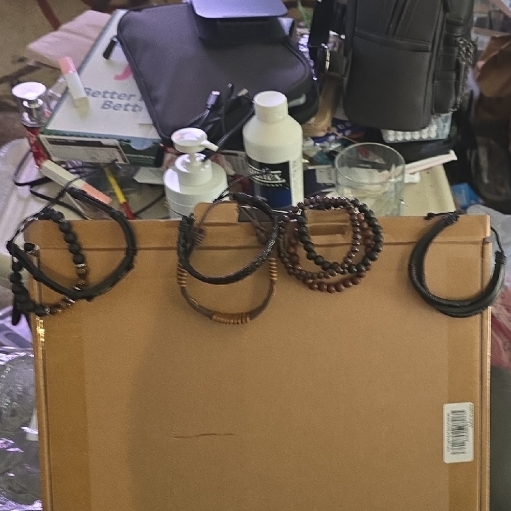 Chic Black and Brown Beaded Bracelets